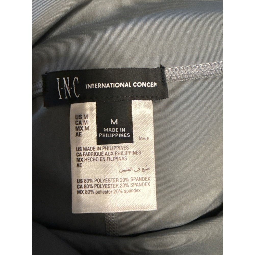 INC Compression Bike Shorts Womens Size M Active Grey Skies New - Picture 2 of 2